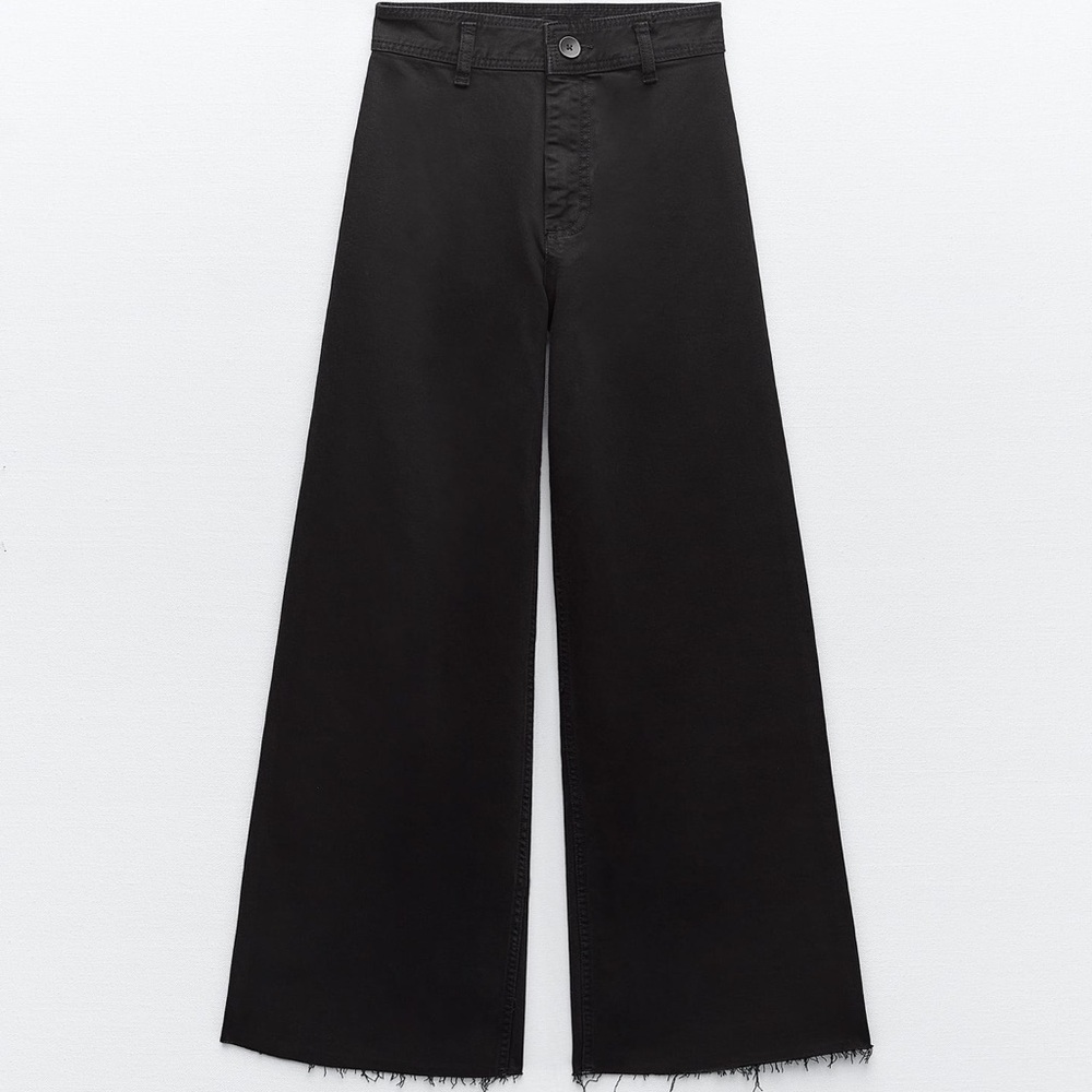 Zara High Wasted Marine Straight Jeans